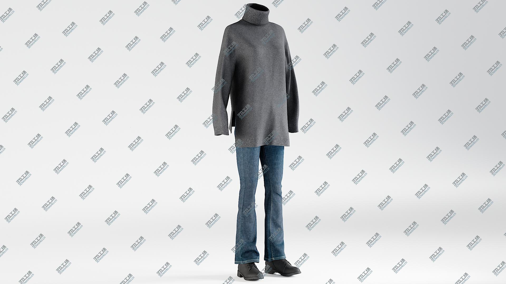 images/goods_img/20210319/3D model Women's Sweater with Jeans and Boots/5.jpg